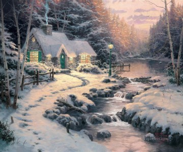 Evening Glow TK Christmas Oil Paintings